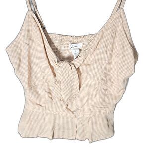 NWT Japna Crop Top Small Spaghetti Strap Gingham